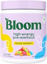 Bloom Nutrition Poudre pré-entraînement haute énergie, Amino énergie avec Beta Alanine, Ginseng & L Tyrosine, poudre de caféine naturelle de l'extrait de thé vert, sans sucre et mélange de boisson kéto (sour gummy)