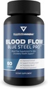 Blood Flow Blue Steel Pro - Nos meilleures capsules de flux sanguin - Supplément de flux sanguin sain Capsules en poudre - Soutien du flux sanguin dans le corps entier - Suppléments de circulation sanguine pour les hommes