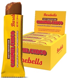 Barebells Soft Protein Bars Caramel Choco - 12 Nombre, 1.9oz Bars - Seringues protéinées avec 16g de haute protéine - Fluffy Chocolate Protein Bar avec 2g de sucres totaux - Soft Protein Snack & Breakfast Bars