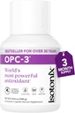 OPC-3 Isotonix - Supplément antioxydant - Pycnogénol, Extraits de graines de raisin, Bilberry, Vin rouge et Extraits d'écorce de pin - pour support cardiaque et circulatoire - Isotonique, végétalien, sans gluten - 90 portions