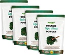 Four Pack Spirulina Powder for Juice and Smoothy Mix; 100% Natural, USDA Organic and Gluten Free, with High Protein, Vitamins, Antioxidants and Minerals (12 Ounces) (4)