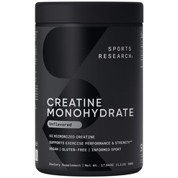 Sports Research® Creatine Monohydrate Powder 5g, Unflavored (100 Servings)