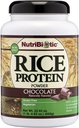 NutriBiotic Chocolate Rice Protein, 1 lb. 6.9 oz | Low Carb, Vegetarian & Keto-Friendly Raw Protein Powder | Grown & Processed Without Chemicals, GMOs or Gluten | Easy to Digest & Nutrient-Rich