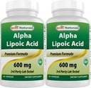 Meilleurs naturels -- acide lipoïque alpha (ALA) - 600 mg (120 Nombre (paquet de 2))