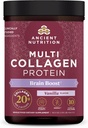Ancient Nutrition Collagen Powder Protein, Multi Collagen Protein, Hydrolysed Collagen Peptides soutient la peau et les ongles, supplément articulaire (Brain Boost, 45 portions)