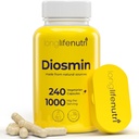 Diosmin 1000mg Formule avancée - 240 capsules pour le soutien de la santé circulatoire, 4 mois d'approvisionnement, non-OGM, fabriqués aux États-Unis - Supplément Wellness quotidien