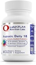 Quantum Nutrition Labs Probiotique Daily 18 - Probiotiques pour la santé digestive, Probiotiques pour les femmes et les hommes avec Lactobacillus Acidophilus, Reuteri pour le microbiome git sain - 30 Capsules végétariennes