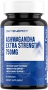OxyEnergy Ashwagandha Extra Strength-750mg-Stresse Relief- Immune & Energy Support - Sans gluten, sans lait et sans soja - 60 capsules