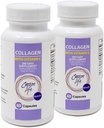 Capsules de collagène Carson Life avec vitamine C - 60 Capsules - Supplément alimentaire pour anti-vieillissement, soutien immunitaire, cheveux sains, peau et ongles - Fabriqué aux États-Unis (2 Pack)