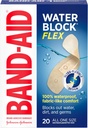 Bande-Aid marque Water Block Flex 100% étanche Bandes adhésives pour l'entretien de la première plaie d'Aid de petites coupures, Scrapes & Wounds, design ultra-flexible, stérile, toutes une taille, 20 ct