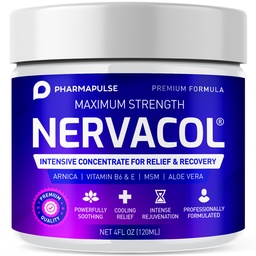 Pharmapulse Neuropathie Nervothérapie et crème de soulagement - Crème de soulagement de la force maximale pour les pieds, les mains, les jambes, les orteils comprend acide alpha lipoïque, Arnica, vitamine B6, Aloe Vera, MSM - apaisant efficace 4oz