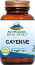 Pure Mountain Botanicals Cayenne Pepper Capsules - 90 Kosher Vegan Caps with 500mg Organic Cayenne Pepper with Capsaicin