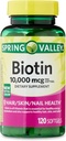 IKJ Biotin Hair/Skin/Nails Health Dietary Supplement Softgels, 10,000 mcg, 120 Count