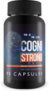 Cogni Strong Pro - Supplément de soutien à la santé du cerveau pour la mémoire, la concentration, la clarté et l'humeur - Suppléments pour la santé du cerveau pour adultes avec ginseng, curcuma, thé vert et vitamine D - Booster cérébral nootropique