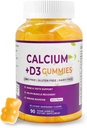 Supplément au zinc de magnésium de calcium Gummies D3-90 Comprimés par bouteille (Calcium 500mg - Magnésium 200mg - Zinc 10mg - Plus de vitamine - Par portion de 2 comprimés)