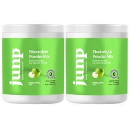 JUNP Electrolytes Poudre Pas de sucre Pas de glucides – Mouthwatering Green Apple Drink Mix - Potassium et sel Electrolyte Poudre d'hydratation Zéro Calorie Sucre Sans électrolyte Poudre, Keto Friendly, 180 portions