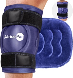 Paquet de glace XXL autour du genou après chirurgie, gel réutilisable Grand pack de glace pour blessures, soulagement de la douleur, gonflement, blessures sportives, 1 pack bleu