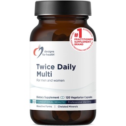 Designs for Health Methylated Multivitamin for Women & Men - Twice Daily Multimineral Supplement & Multivitamin Without Iron + Methylated B12 and Folate, Vitamin C, K, D, E + More (120 Capsules)