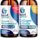 Wellness LABSRX Mullein Leaf Drops for Lungs, 2 Fl. Oz - Liquid Collagen and Biotin, 2 Fl. Oz