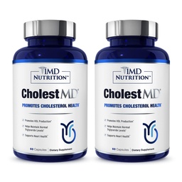 1MD Nutrition CholestMD avec extrait de feuille d'olive, Bergavit, Niacine, Ail.