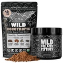 Mélange de Cacao de Champignon Bio Cocotropique (16oz) et de Peptides de Collagène (16oz) pour la peau, les cheveux et le soutien articulaire