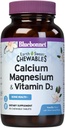 Bluebonnet Nutrition Calcium Magnésium Plus Vitamine D3 Truffe de terre, Bone Health & Muscle Relaxation, Sans soja, Sans gluten, Certifié Casher, Sans lait, 90 comprimés à croquer aromatisés Vanilla
