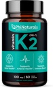 PhiNaturals Vitamin K2 Mk7 100 mcg Vegan 60 Capsules Bone Health Heart Cardiovascular Arteries - VIT k-2 MK-7 100mcg Supplement from Natto