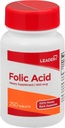 Leader Folic Acid 400MCG Tablets 250 Ct. Essential for Cell Growth & Development