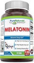 Pure Naturals Melatonin Supplement $ 10 Mg par service $ 120 comprimés $ Non-OGM $ Sans gluten $ Fabriqué aux États-Unis