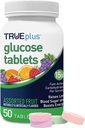 TRUEplus® Glucose Tablets, Assorted Flavor (Grape, Raspberry, Orange) - 50ct Bottle (1)