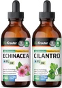 BIO KRAUTER Echinacea Tincture 4 Fl. Oz. & Cilantro Tincture 4 Fl. Oz.