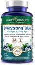 Produits de pureté EverStrong Blue Strength Building + boosting brain w/Muscle Matrix Blend ft. Creatine Monohydrate + Plus, PurityBlue Bio Blueberry Complex, 1000 UI de vitamine D3-90 comprimés