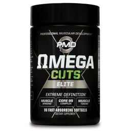 PMD Sports Omega Cuts Elite Fat Loss-Muscle Defining Formula - Omega Fatty Acids, MCT's and CLA for Muscle Definition and Maintenance - Keto Friendly for Women and Men - Stimulant Free (90 Softgels)