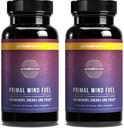2 Pack, Primal Fuel Brain Booster pour Focus, Énergie, Clarté, Mémoire Santé du cerveau 30 Capsules Nootropics Supplément de soutien au cerveau pour les hommes et les femmes