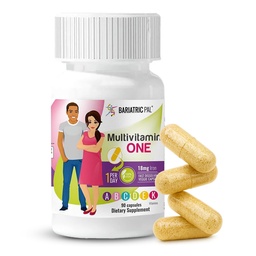 Multivitamine BariatricPal ONE 1 par jour! Capsule multivitamine Bariatric avec 18 mg d'Iron.