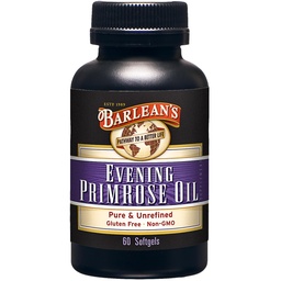 Barlean's Soiring Primrose Oil Softgels with Gamma-Linolenic Acid (GLA) - Non-OGM, sans gluten - 60-Softgels