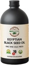 BioNatal Huile de graines noires égyptiennes – Nigella sativa pressée à froid produisant de l'huile de graines de cumin noir, non raffinée et non-fermée, haute TQ Jusqu'à 1,15% – Supporte le système immunitaire, la digestion et les articulations 16oz verre