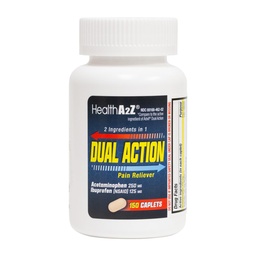 HealthA2Z® Dual Action Pain Relief (HealthA2Z® Dual Action Pain Relief) Acétaminophène 250mg & Ibuprofène (NSAID) 125mg