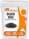 BulkSupplements.com Poudre d'extrait de riz noir - poudre de riz noir, supplément sans gluten - non aromatisé, 3,7g par portion, 50g (1,8 oz) (paquet de 1)