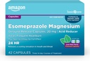 Amazon Basic Care Esomeprazole Magnesium Delayed-Release Capsules 20 mg, Acid Reducer, Cool Mint, 42 Count (3 Packs of 14)