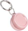 Cas quotidien de transport en métal - Portable porte-clés, imperméable petite pilule de voyage Conteneur pour les pièces d'oreille, Compatible avec boucle, eargasm et vibes, Compact Mini Purse Pill Box (Pink)