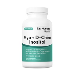 Fairhaven Health Myo-Inositol et D-Chiro Inositol Supplément pour les femmes (rapport de 40:1) Supplément pour la fécondité féminine pour les femmes et l'équilibre hormonal