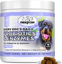 Probiotiques pour chiens et enzymes digestives - Diarrhée de soulagement, gaz pour chiens, blottis, constipation, estomac relevé - Soutien digestif pour animaux de compagnie - Probiotiques pour chiens et chiots