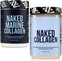 NAKED Marine Collagen 47 Servings + Collagen Peptides Protein Powder 60 Servings, Unflavored Bundle: Non-GMO, Keto, Gluten Free, Paleo-Friendly, Soy Free