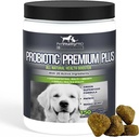 Probiotiques pour chiens avec des enzymes digestives naturelles ● 4 Bill CFUs/2 Soft Chews ● Diarrhée du chien vers le haut Estomac Levure Gaz Mauvaise Immunicité du souffle Allergies Peau Démangeaisons Spots chauds ● 150 Compte