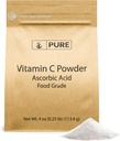PURE INGREDIENTS ORIGINAL Vitamine C poudre (4 oz) acide ascorbique, non OGM, supplément alimentaire
