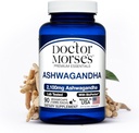 Supplément Ashwagandha 2100mg, extrait pur de poudre et de racine d'Ashwagandha, poivre noir biopériné, fabriqué dans un établissement certifié FDA, NSF, soutient les niveaux de stress en santé, 90 capsules