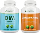 Purely Holistic Dim 400mg & Bioperine + Organic Ashwagandha 1300mg Bundle - 330 Capsules Vegan - Fabriqué aux États-Unis