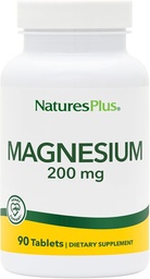 NaturesPlus Magnesium - 200 mg, 90 Tablets - Vegetarian, Gluten Free - 90 Servings