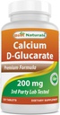 Meilleurs naturels Calcium D-Glucarate 200 mg 120 comprimés